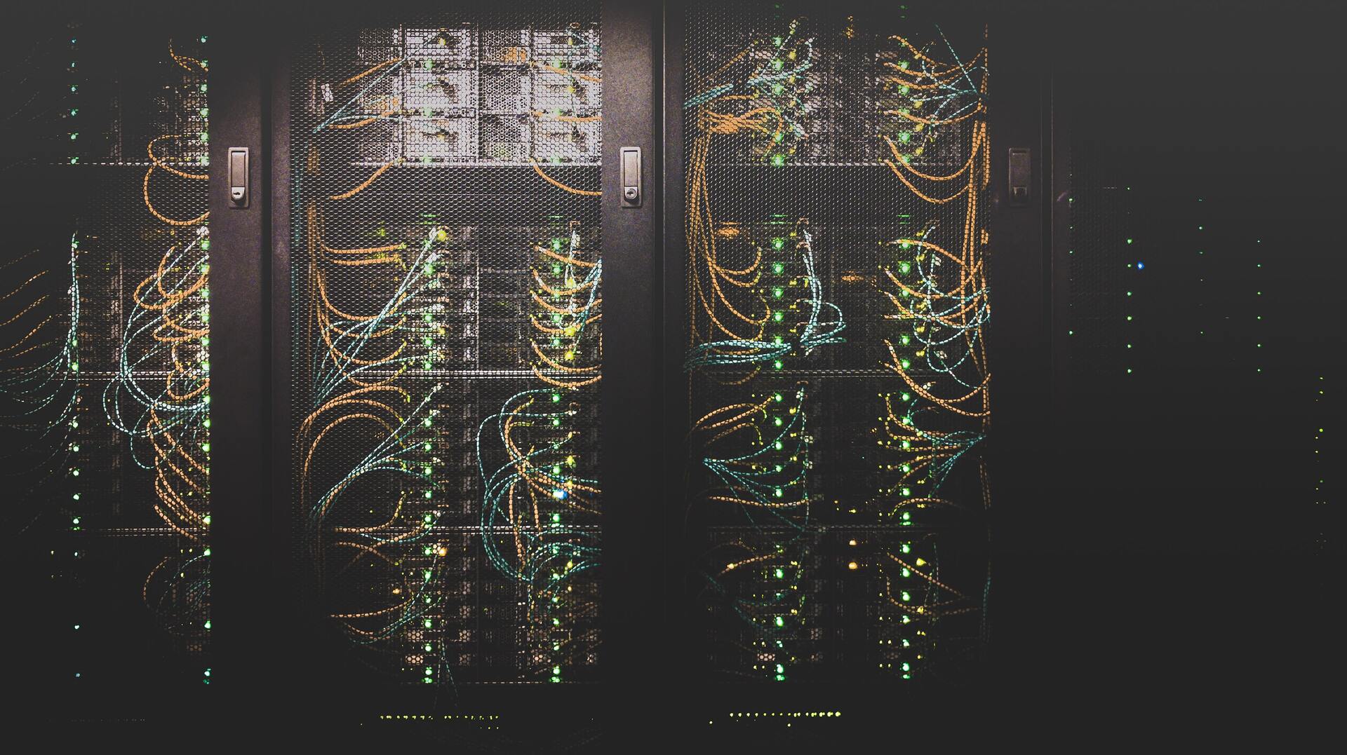 Background picture of server racks